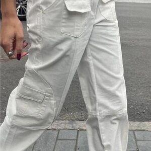 Brandy Melville White Cargo Pants